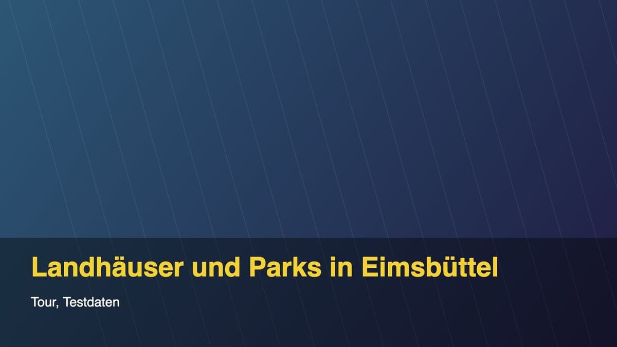 Landhäuser und Parks in Eimsbüttel