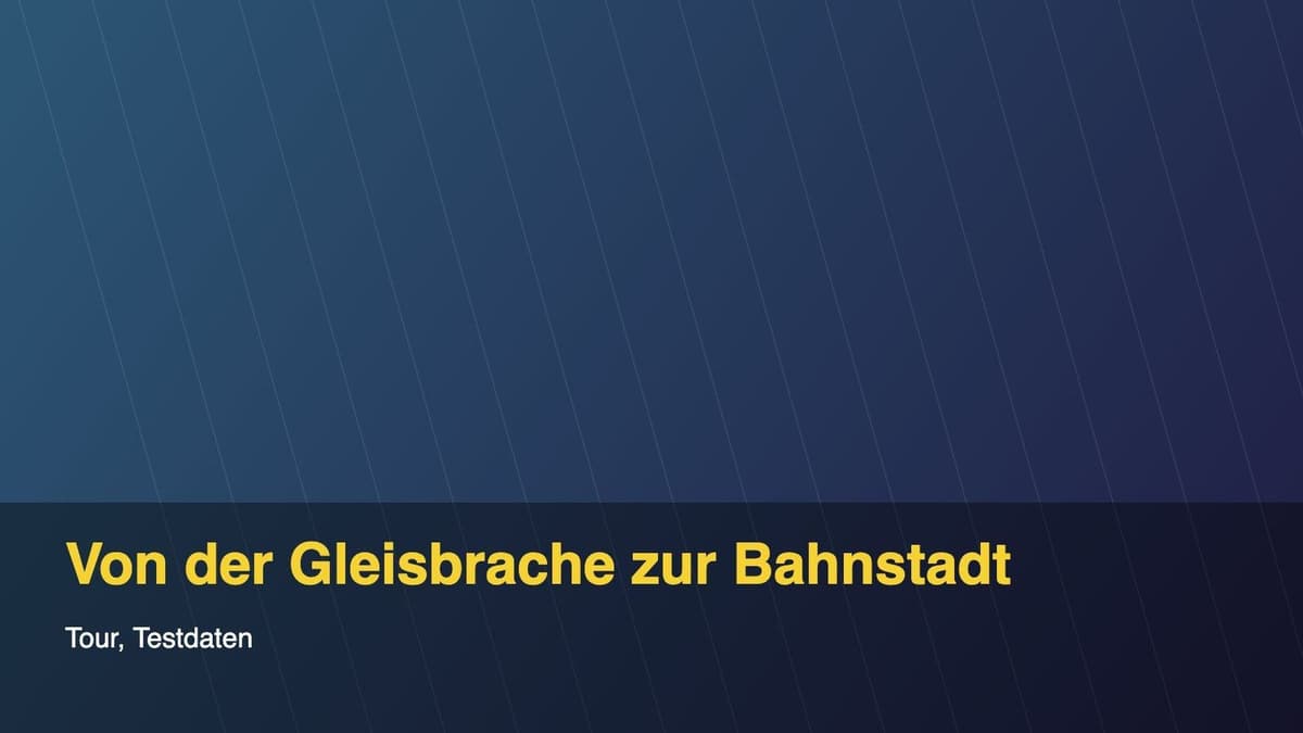 Von der Gleisbrache zur Bahnstadt
