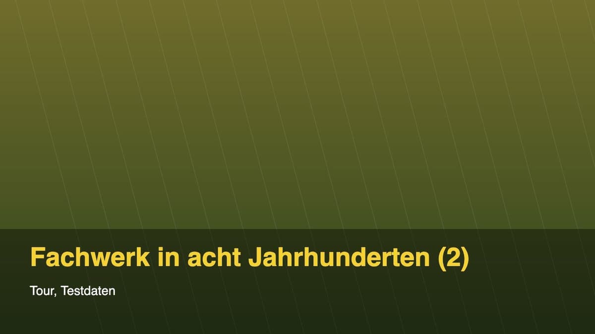 Fachwerk in acht Jahrhunderten (2)