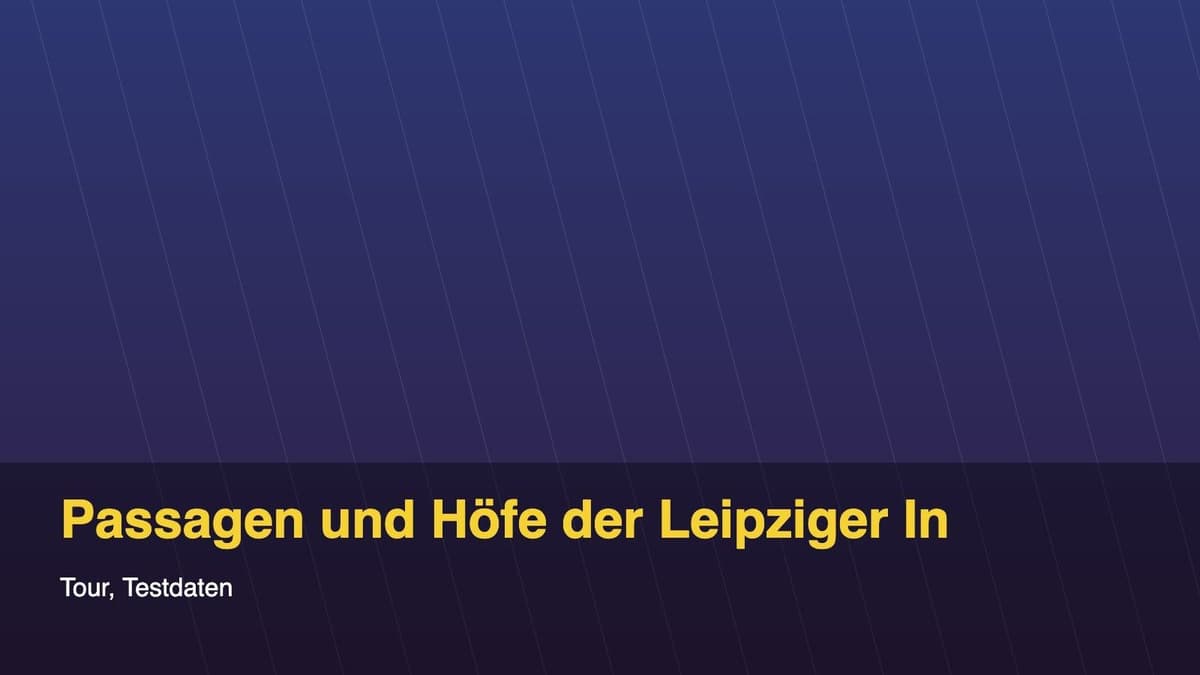 Passagen und Höfe der Leipziger Innenstadt (2)