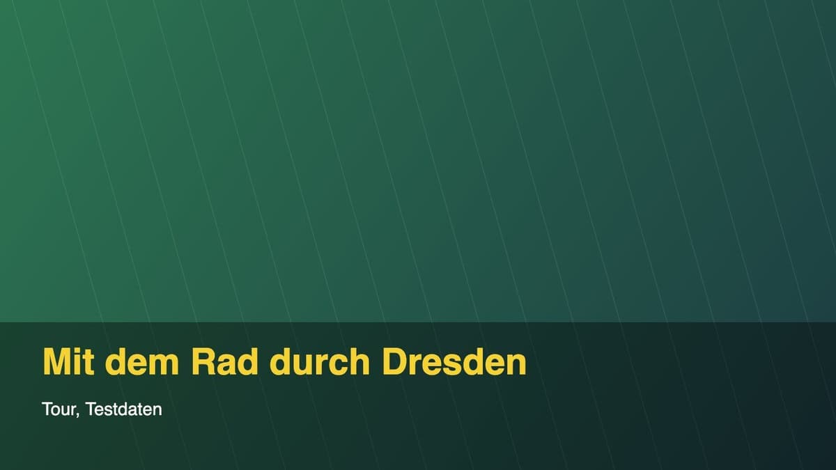 Mit dem Rad durch Dresden