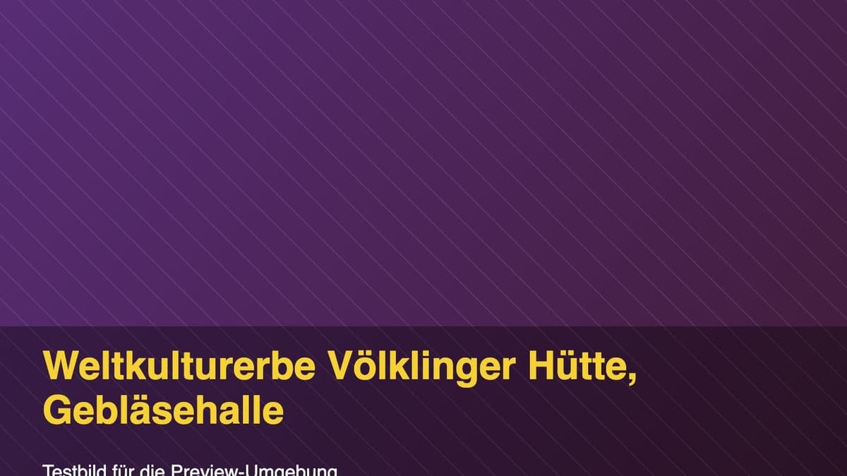 Weltkulturerbe Völklinger Hütte, Gebläsehalle