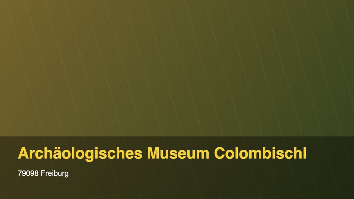 Archäologisches Museum Colombischlössle